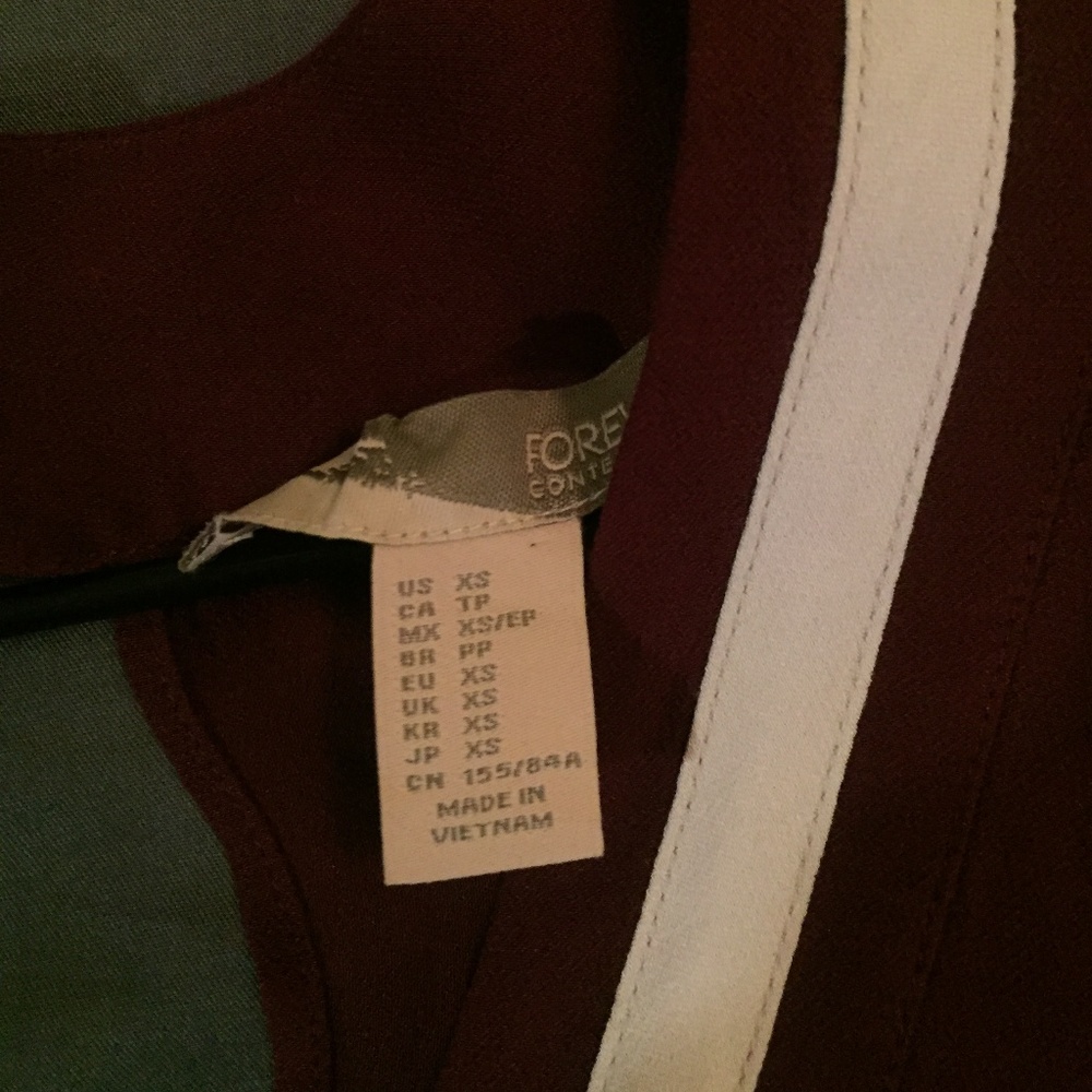 Maroon V-neck and V-back Dress